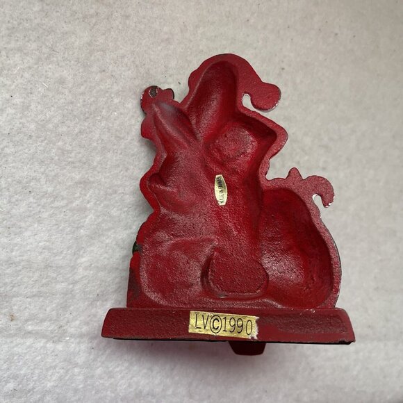 Lillian Vernon Cast Iron Christmas Santa Claus Stocking Holder Hanger Vtg 1990 - Picture 8 of 14